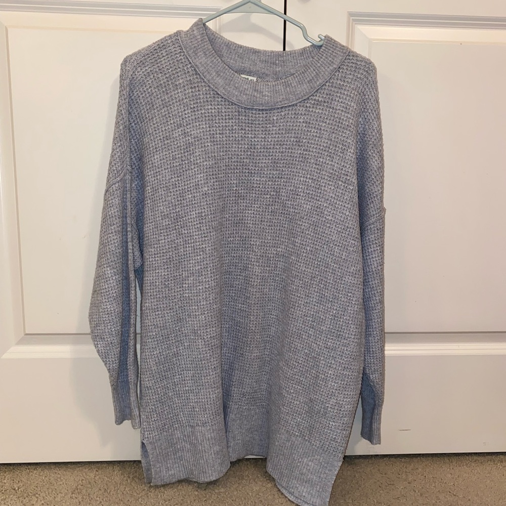 Gray Aerie Waffle Knit Sweater